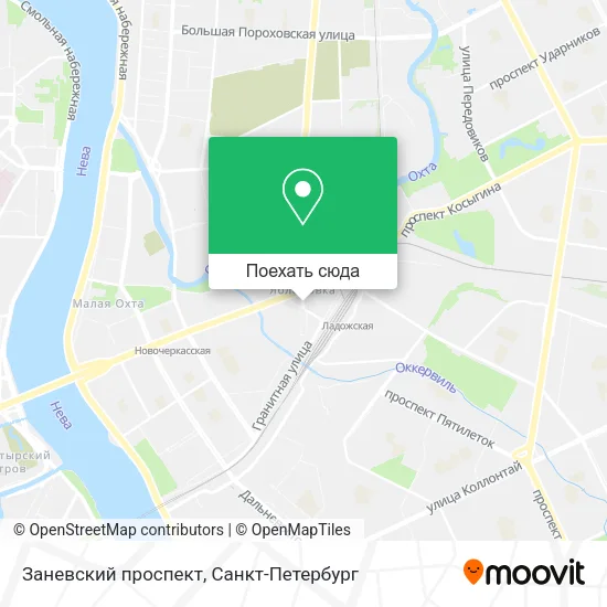 Карта Заневский проспект