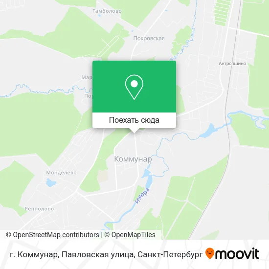 Карта г. Коммунар, Павловская улица