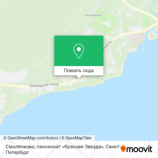 Карта Смолячково, пансионат «Красная Звезда»