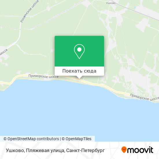 Карта Ушково, Пляжевая улица