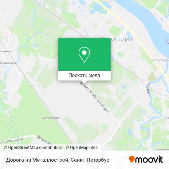 Карта Дорога на Металлострой