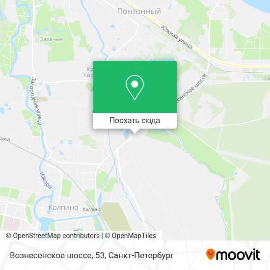 Карта Вознесенское шоссе, 53