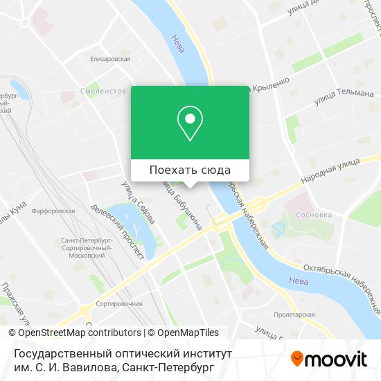 Карта Государственный оптический институт им. С. И. Вавилова
