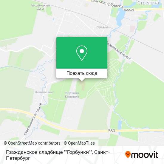 Карта Гражданское кладбище ""Горбунки""