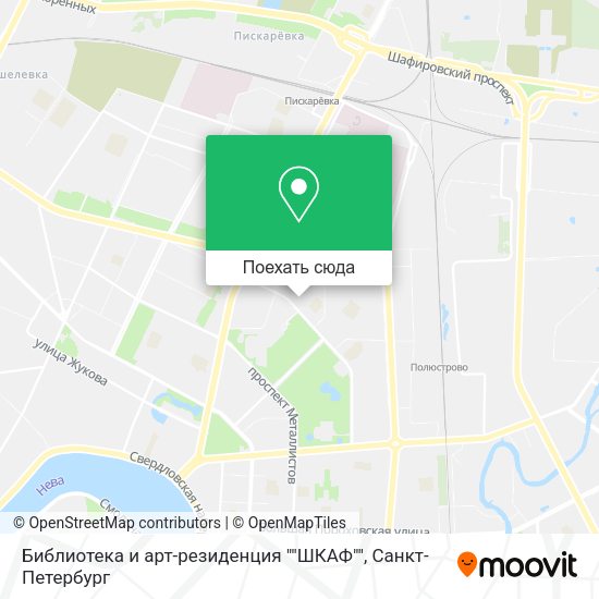 Карта Библиотека и арт-резиденция ""ШКАФ""