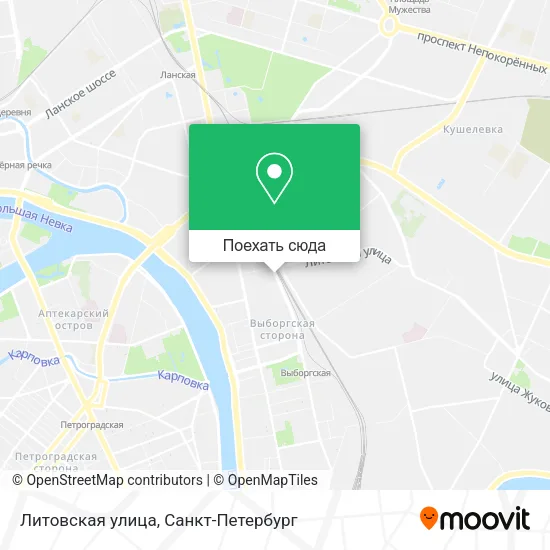 Карта Литовская улица
