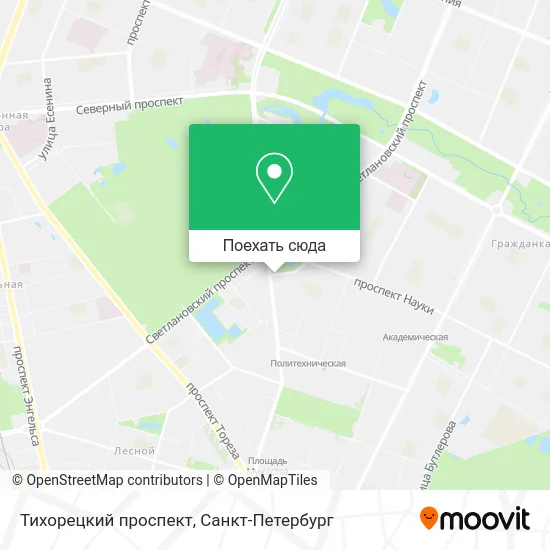 Карта Тихорецкий проспект