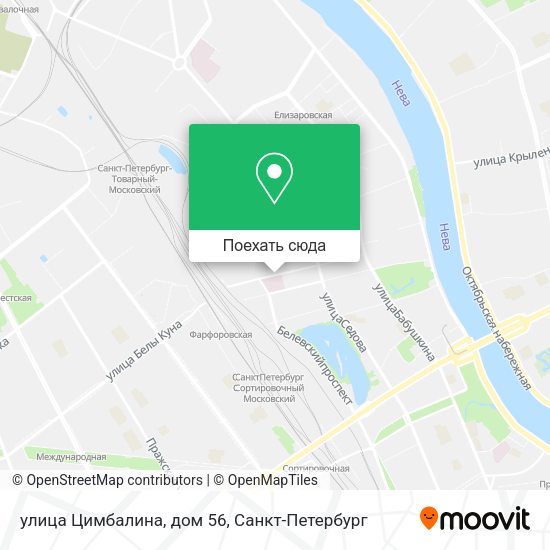 Карта улица Цимбалина, дом 56