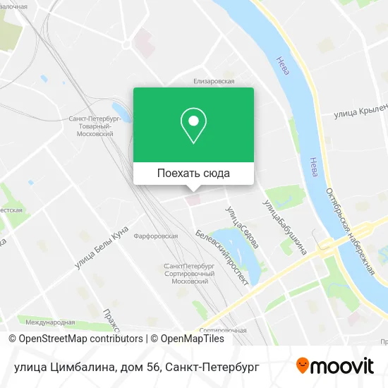 Карта улица Цимбалина, дом 56