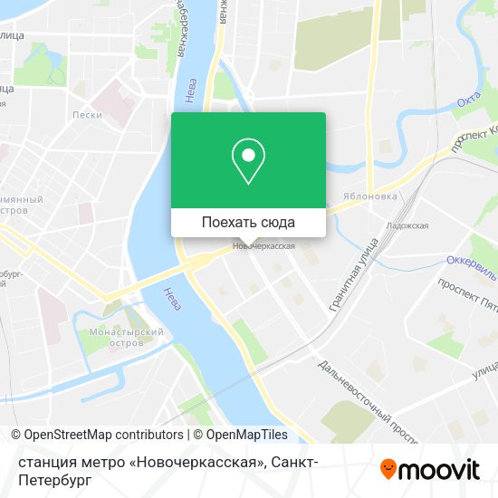 Карта станция метро «Новочеркасская»
