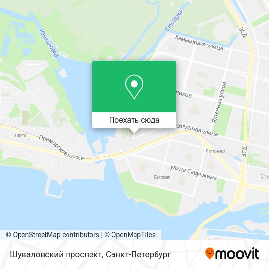 Карта Шуваловский проспект