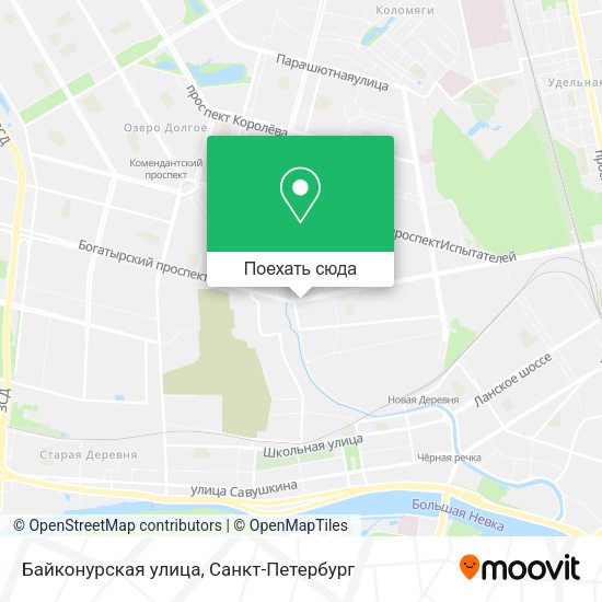 Карта Байконурская улица