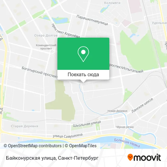 Карта Байконурская улица