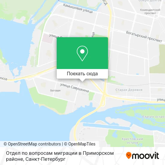 Карта Отдел по вопросам миграции в Приморском районе