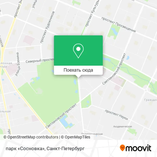 Карта парк «Сосновка»