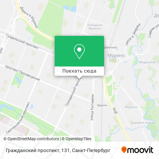 Карта Гражданский проспект, 131