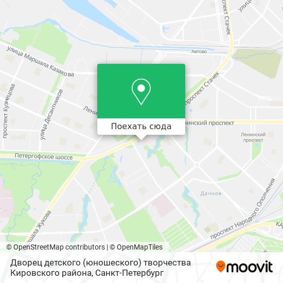 Карта Дворец детского (юношеского) творчества Кировского района