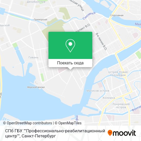 Карта СПб ГБУ ""Профессионально-реабилитационный центр""