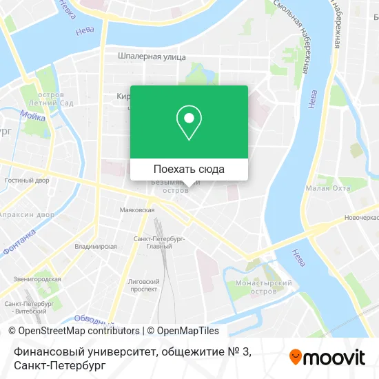 Карта Финансовый университет, общежитие № 3