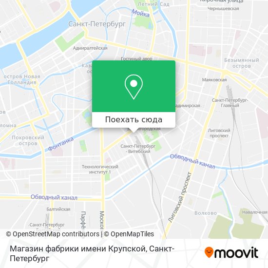 Карта Магазин фабрики имени Крупской