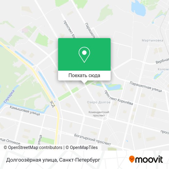 Карта Долгоозёрная улица