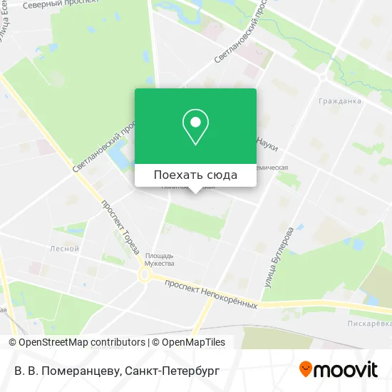 Карта В. В. Померанцеву