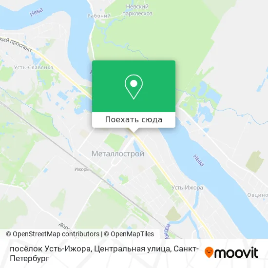 Карта посёлок Усть-Ижора, Центральная улица