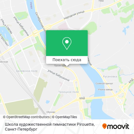Карта Школа художественной гимнастики Pirouette