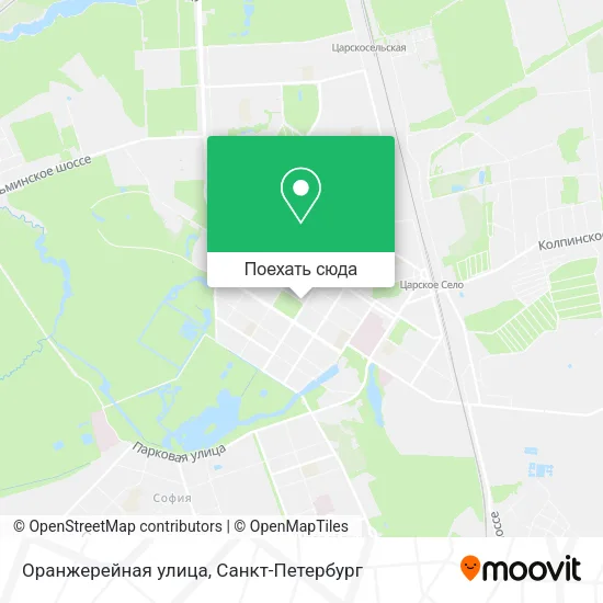 Карта Оранжерейная улица