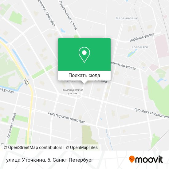 Карта улица Уточкина, 5