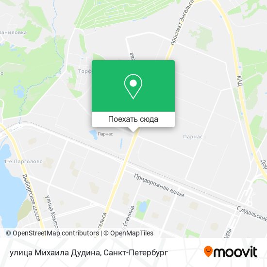 Карта улица Михаила Дудина