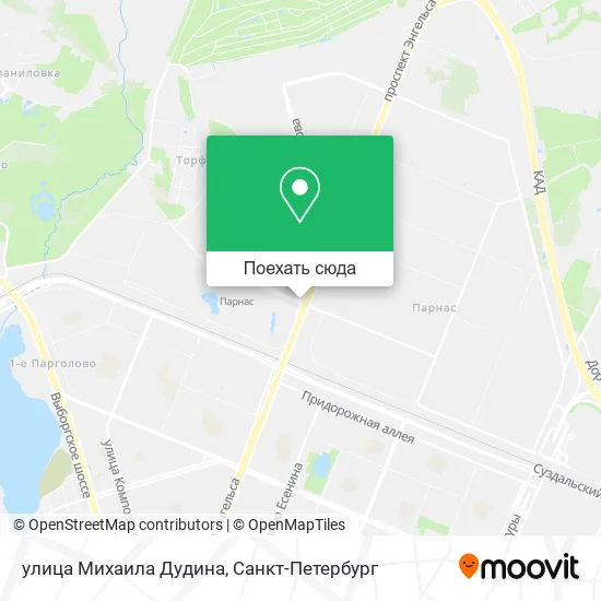 Карта улица Михаила Дудина