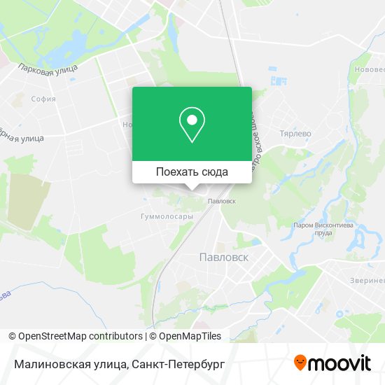 Карта Малиновская улица