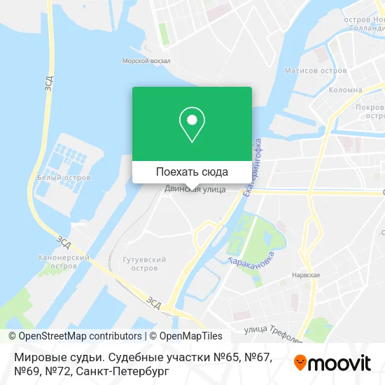 Карта Мировые судьи. Судебные участки №65, №67, №69, №72