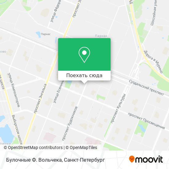Карта Булочные Ф. Вольчека