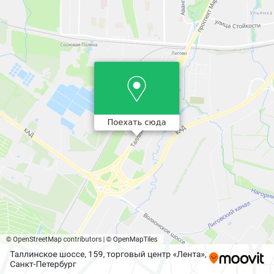 Таллинское шоссе карта спб