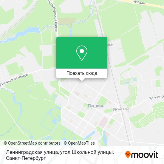 Карта Ленинградская улица, угол Школьной улицы
