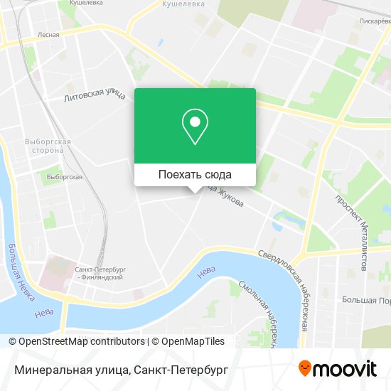Карта Минеральная улица