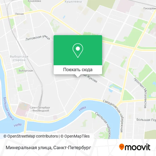 Карта Минеральная улица