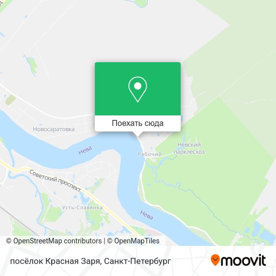 Карта посёлок Красная Заря
