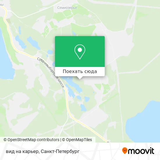 Карта вид на карьер