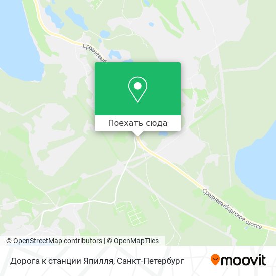 Карта Дорога к станции Япилля