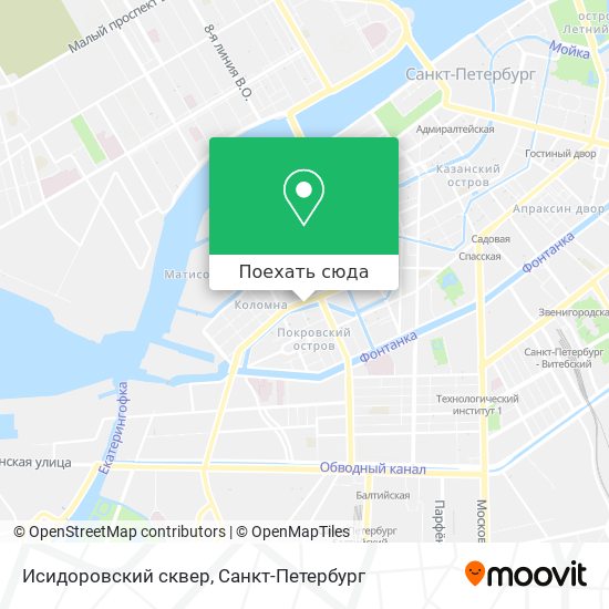 Карта Исидоровский сквер