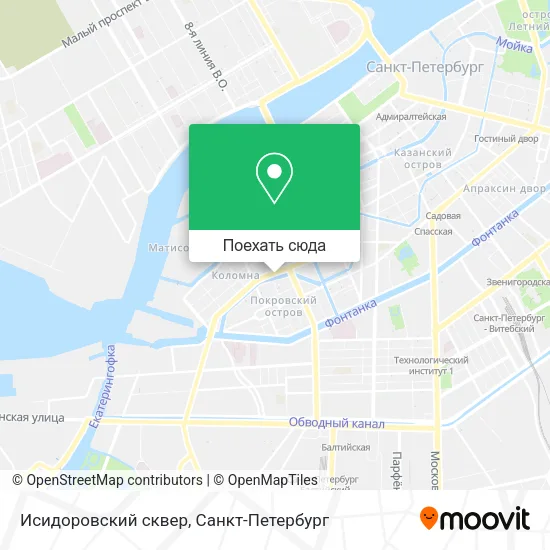 Карта Исидоровский сквер