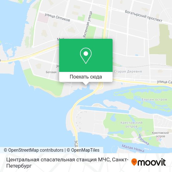 Карта Центральная спасательная станция МЧС