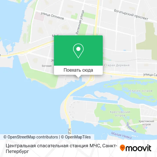 Карта Центральная спасательная станция МЧС