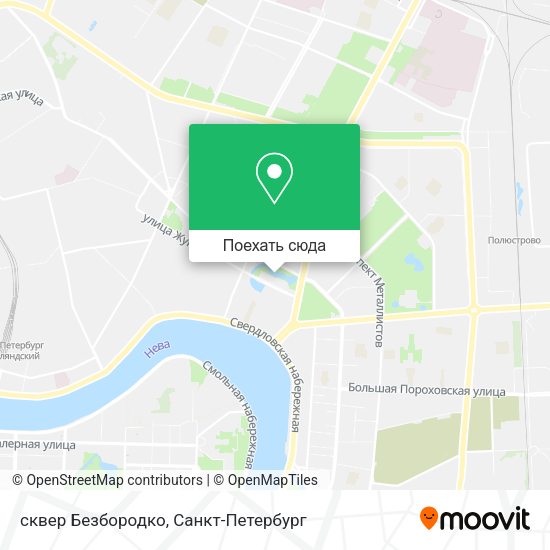 Карта сквер Безбородко