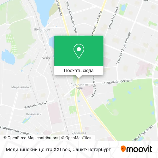 Карта Медицинский центр XXI век