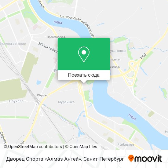 Карта Дворец Спорта «Алмаз-Антей»