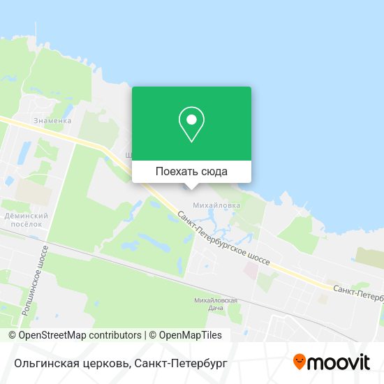 Карта Ольгинская церковь
